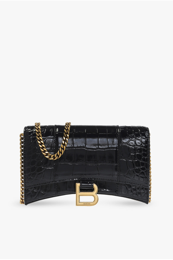 balenciaga hour glass chain wallet